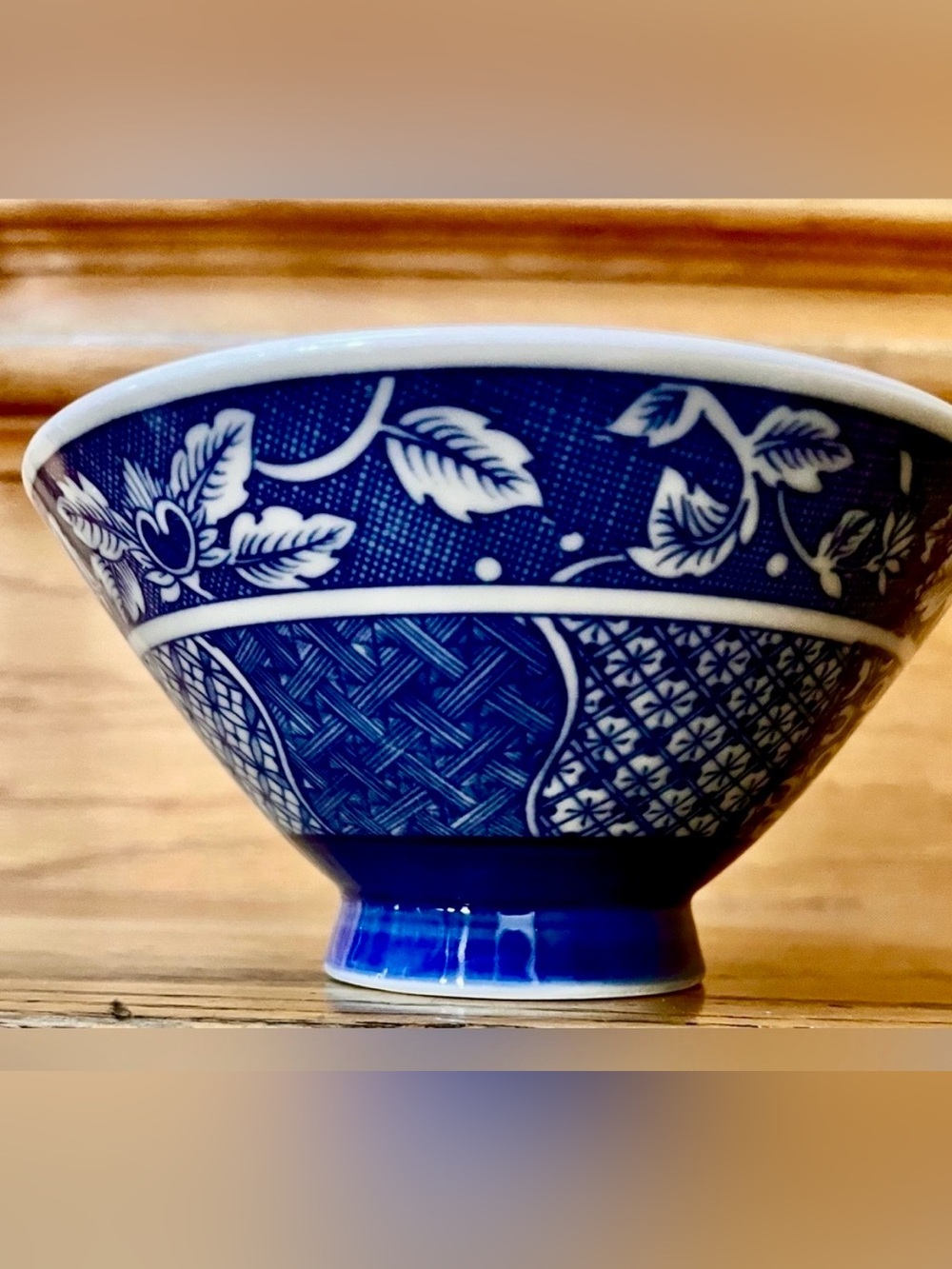 VTG Ardco Dallas Japan Blue & White Porcelain Footed Rice Bowl Chinoiserie Decor - Picture 11 of 11